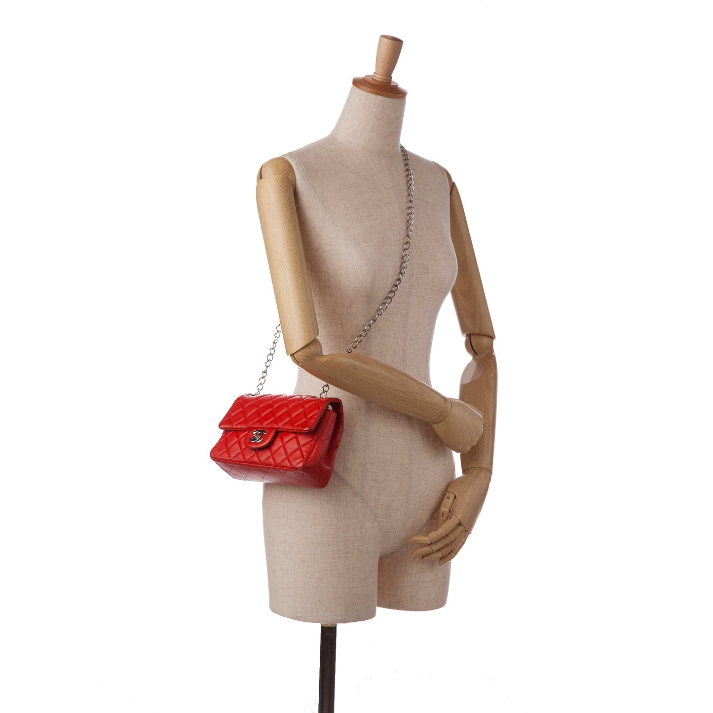 Chanel Mini Rettangolare Classica in Pelle di Agnello con Patta Singola - Etoilux