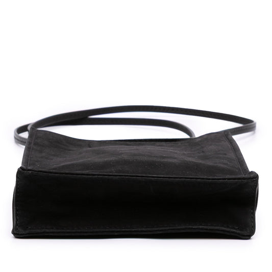 The Row – Mini Suede Crossbody Bag – Nero - Etoilux