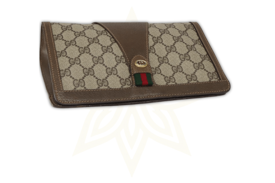 Gucci Pochette Vintage in tela GG Supreme con Web – Iconica & Unisex - Etoilux
