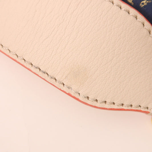 Fendi Strap You Tracolla Pelle Reversibile Crema/Giallo/Navy Hardware Oro - Etoilux