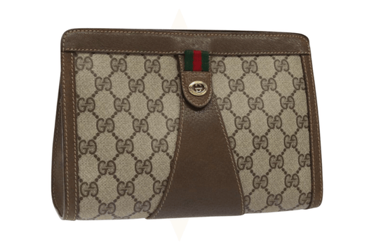 Gucci Pochette Vintage in tela GG Supreme con Web – Iconica & Unisex - Etoilux
