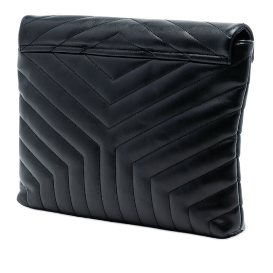 Saint Laurent Pochette LouLou Matelassé – Nero / Argento - Etoilux