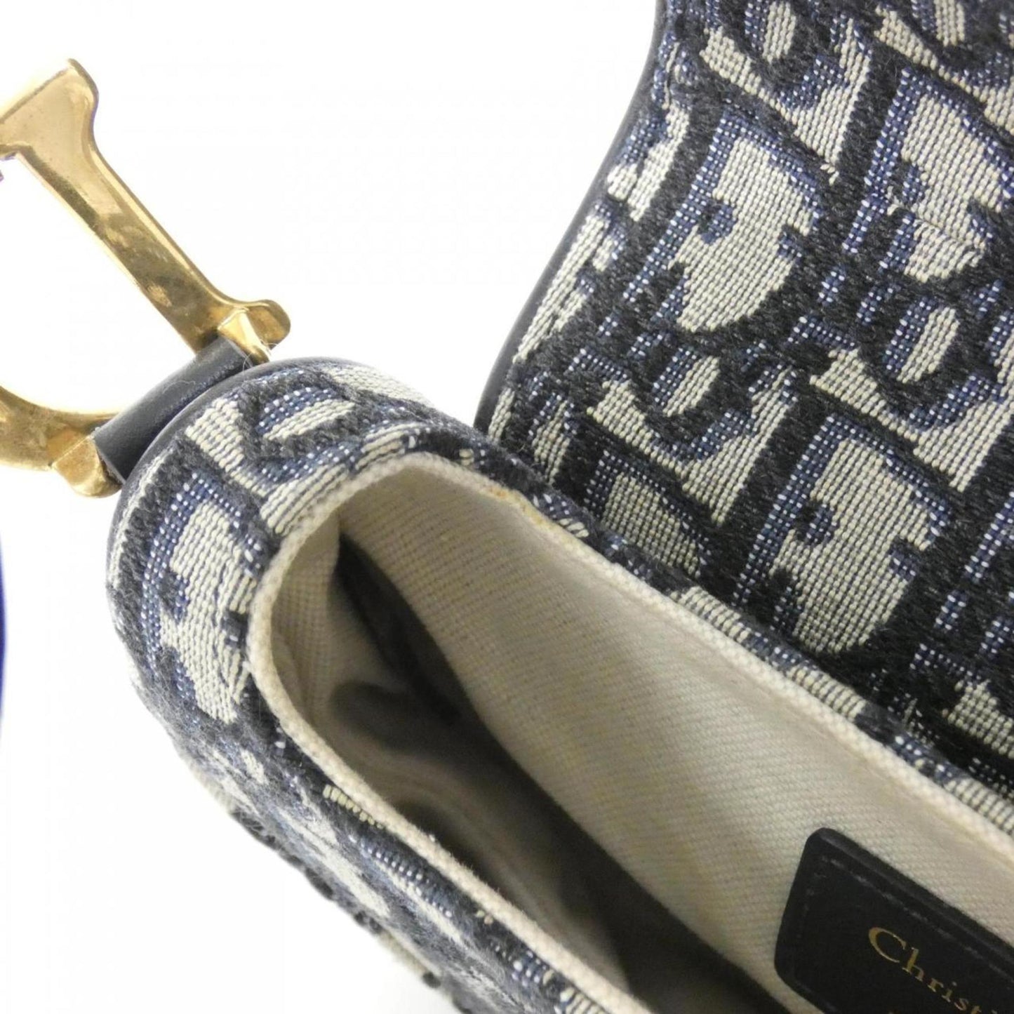 Dior Saddle Bag in Tela Blu Monogram – Size Small - Etoilux