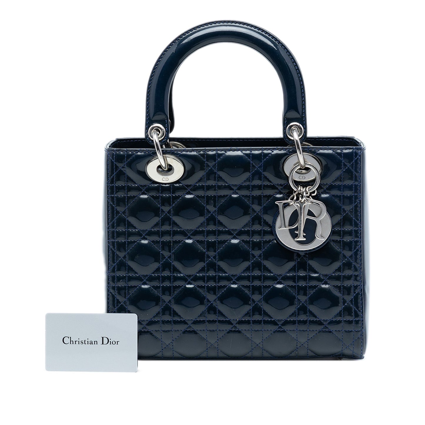 Christian Dior Lady Dior Medium Cannage Patent Leather – 2013 - Etoilux