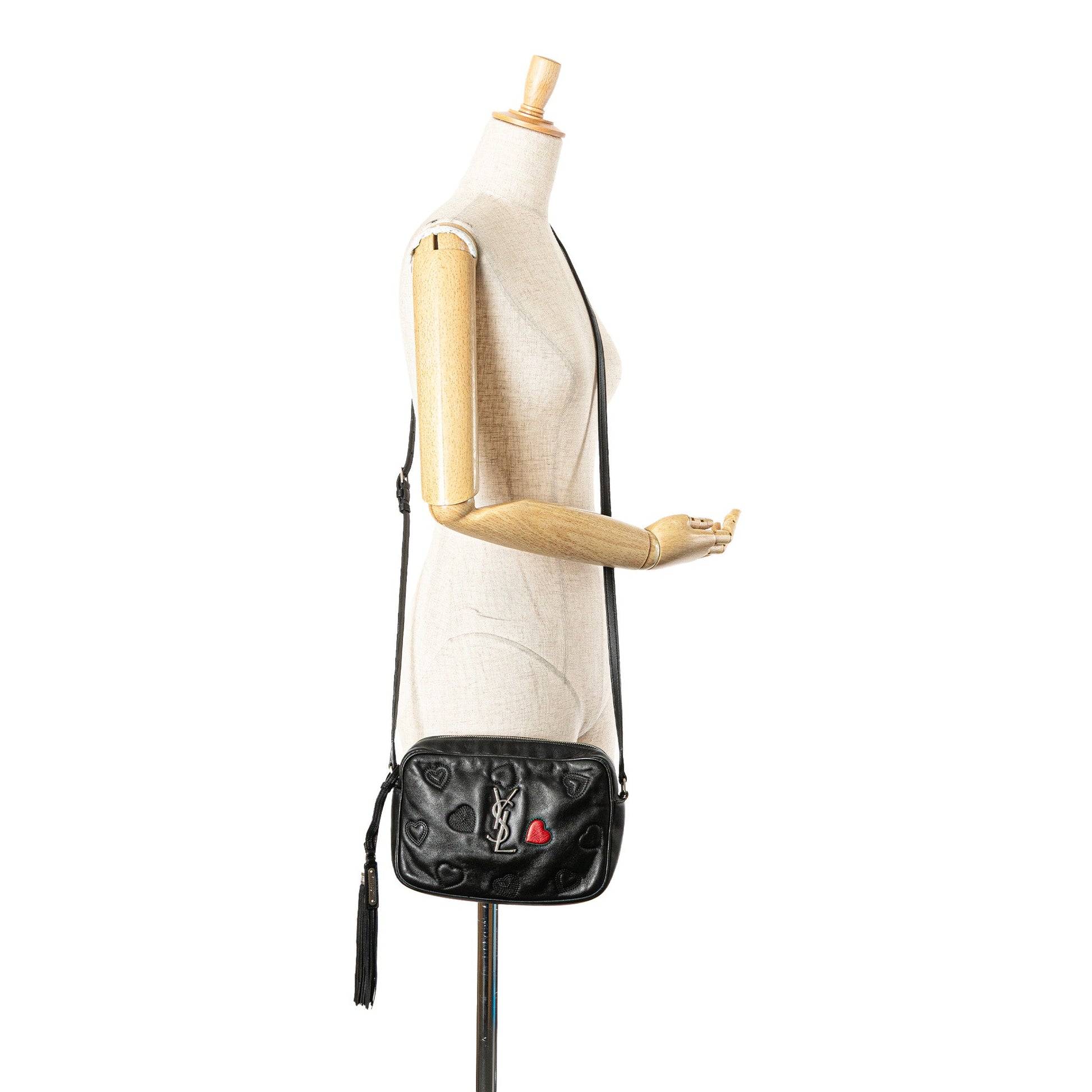 Saint Laurent Borsa Camera Bag in pelle Heart Lou - Etoilux
