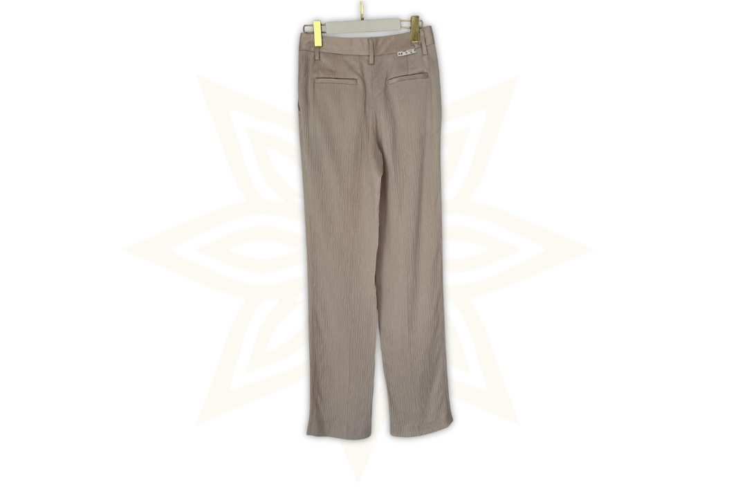 Off - White Pantaloni eleganti a gamba dritta in raso a coste rosa chiaro Off - White, taglia IT 38 (UK 6) - Etoilux