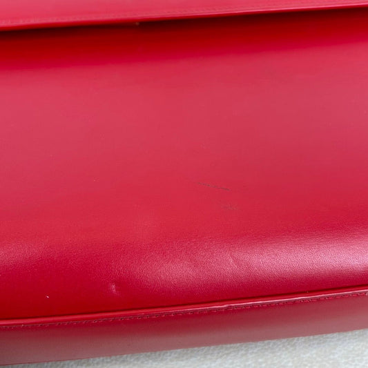 Saint Laurent Paris – Manhattan Shoulder Bag in Smooth Leather Rosso - Etoilux