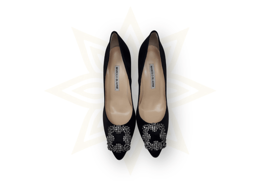 Manolo Blahnik – Hangisi Pumps in satin - Etoilux