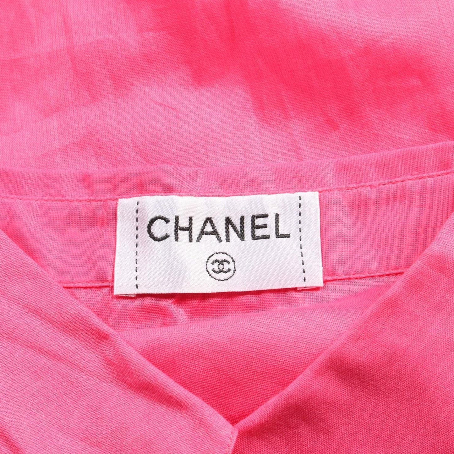 Camicia Chanel in cotone trasparente rosa fucsia - Etoilux