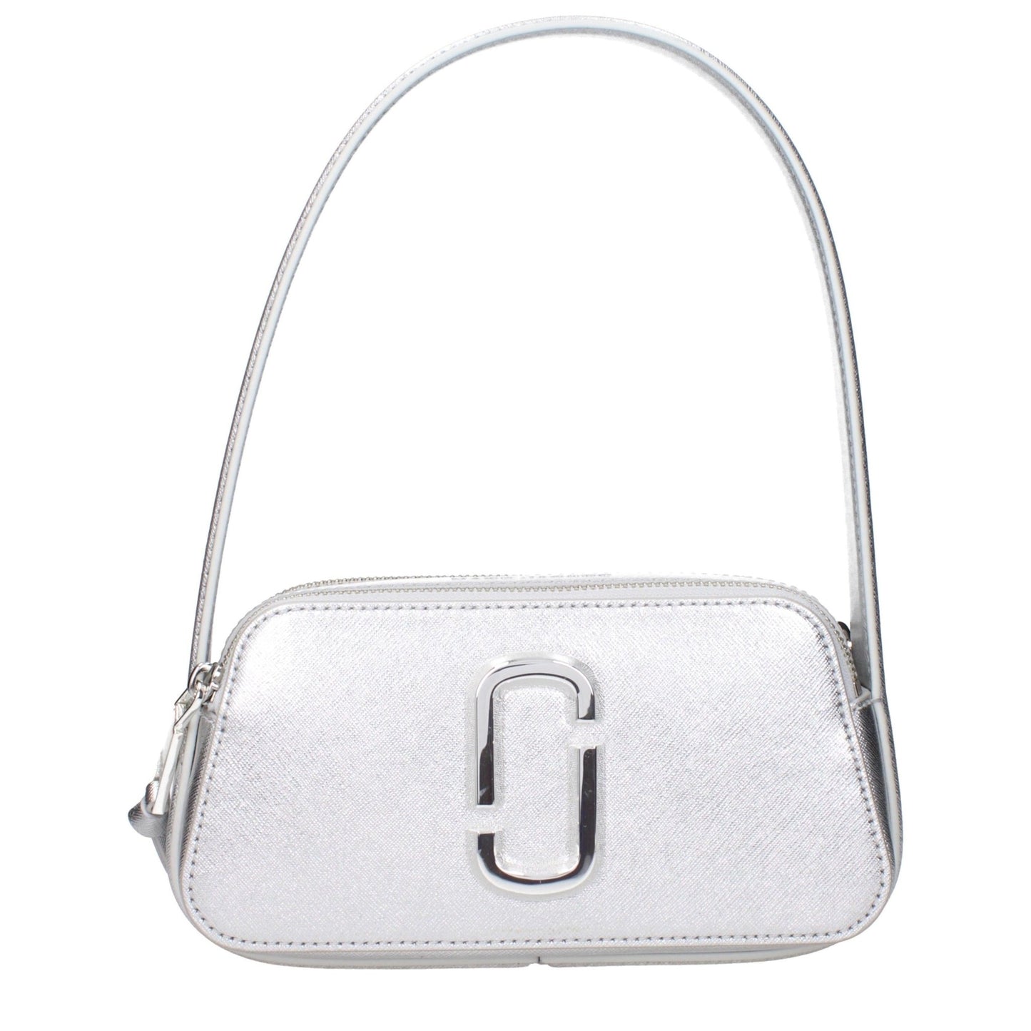 Marc Jacobs – Mini Borsa a Spalla in Pelle Saffiano Argento - Etoilux