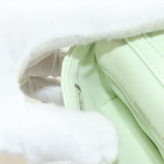 Chanel 19 Portamonete con Patta e Catena Pelle Agnello Verde Menta 2021 – 10 cm - Etoilux