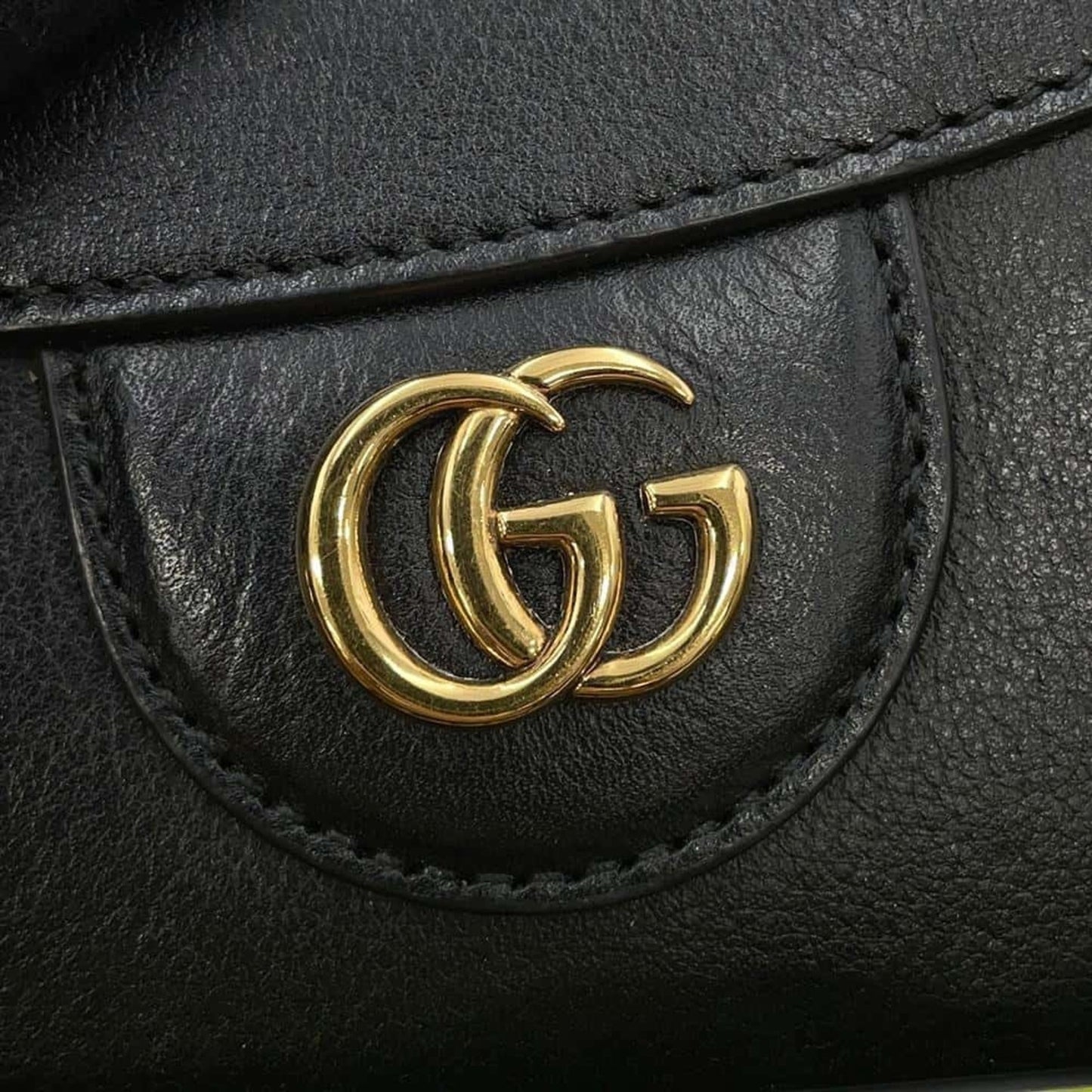 Gucci Diana Medium Tote Bag in pelle nera con manico in bamboo - Etoilux