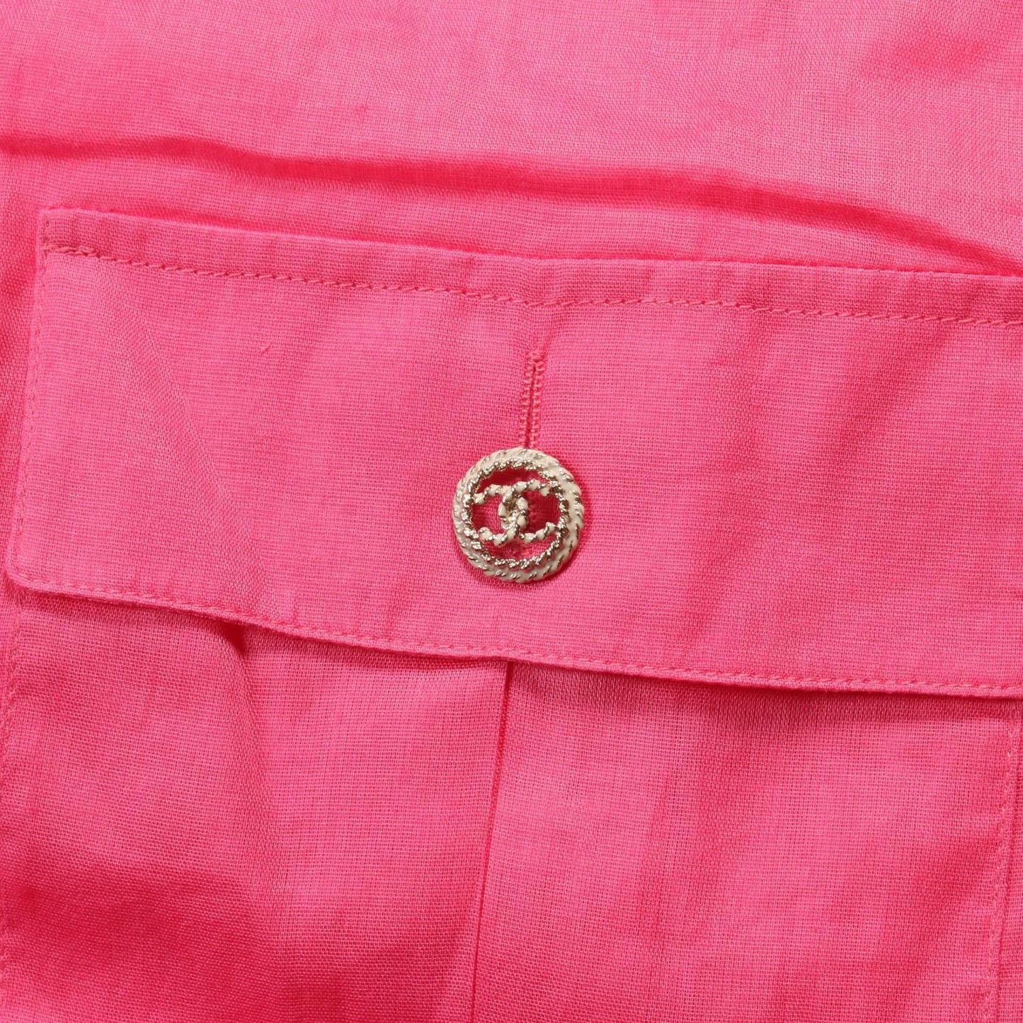 Camicia Chanel in cotone trasparente rosa fucsia - Etoilux