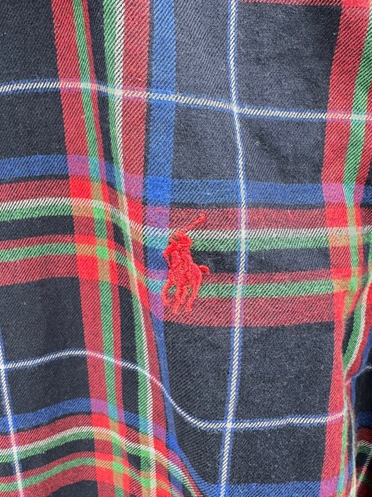 Ralph Lauren Camicia Check Navy in Cotone 100% – Taglia L 14 - 16 Junior - Etoilux