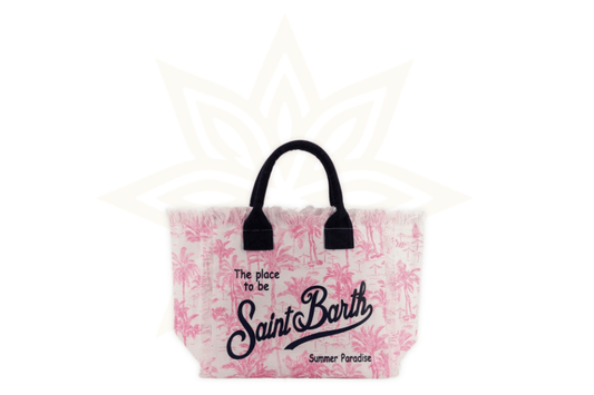 Borsa shopper MC2 Saint Barth “Summer Paradise” – limited edition pink toile - Etoilux
