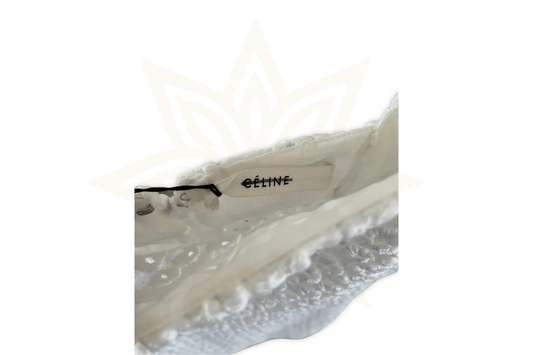 Abito Céline bianco in cotone ricamato – Nuovo con etichetta - Etoilux