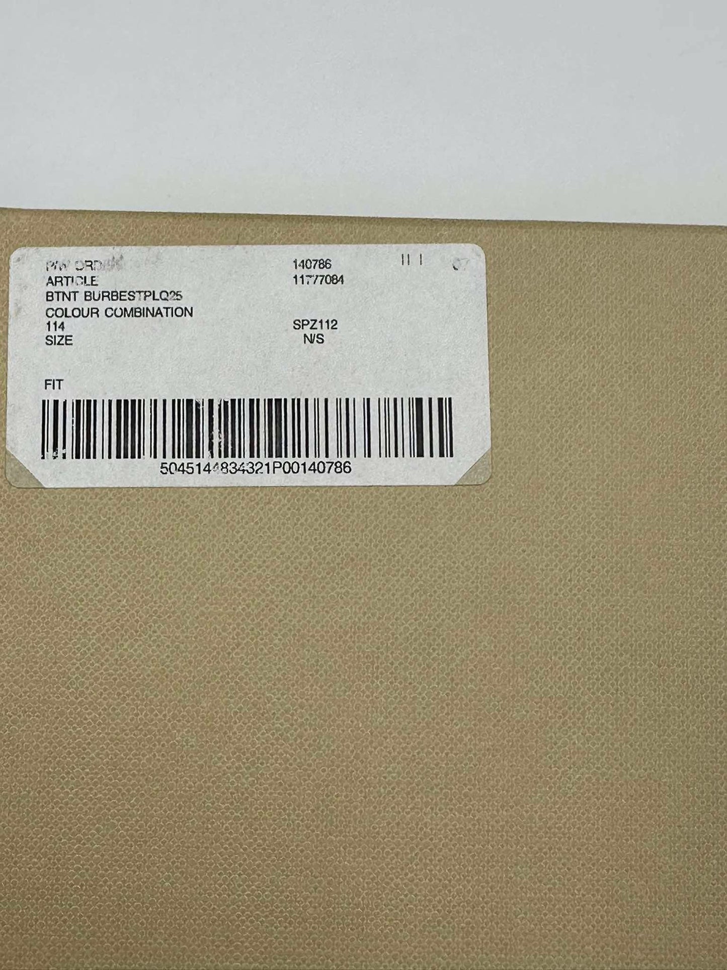 Burberry Cintura Plaque Buckle Haymarket Check Tela Rivestita Beige – Size 40/100 - Etoilux