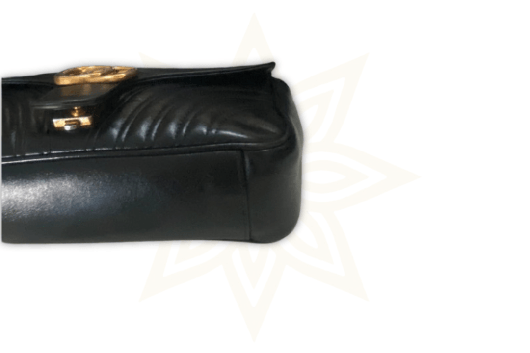 Gucci GG Marmont Small in pelle nera matelassé - Etoilux