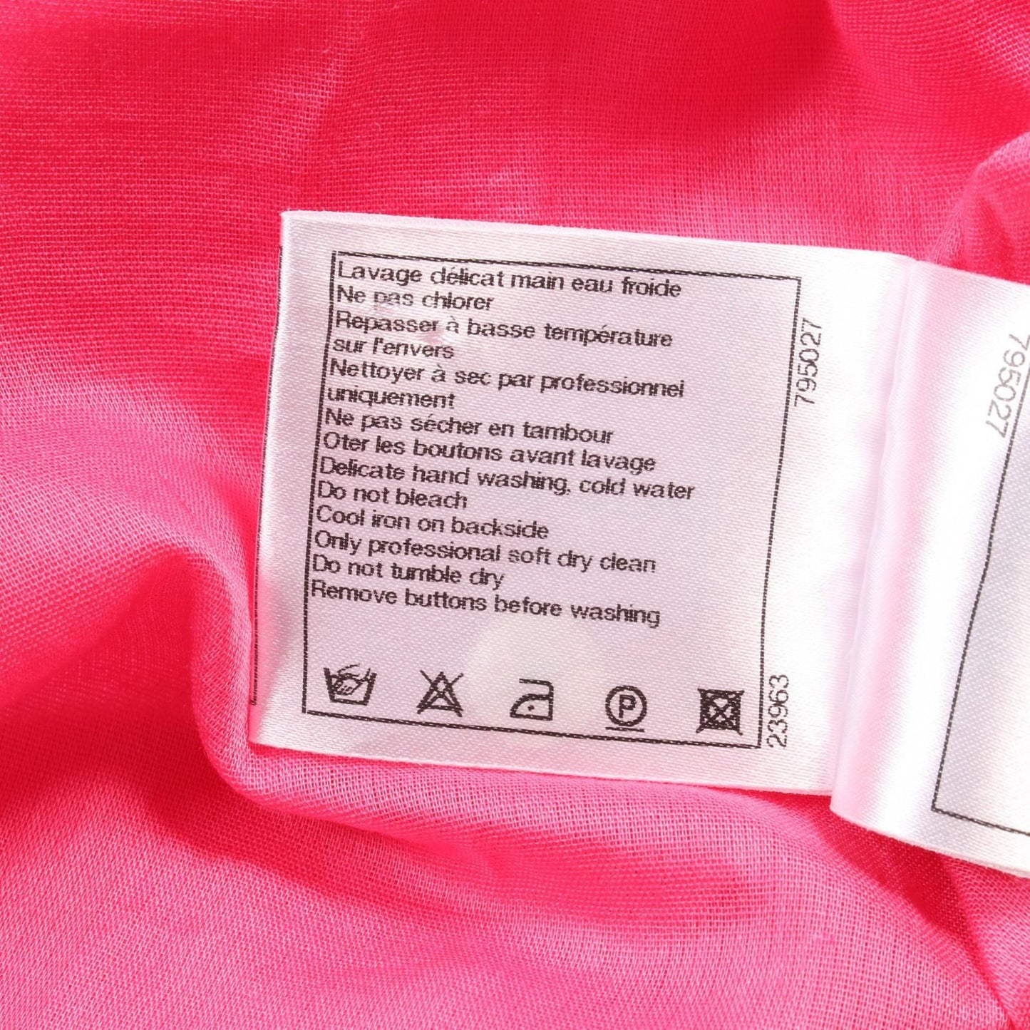 Camicia Chanel in cotone trasparente rosa fucsia - Etoilux