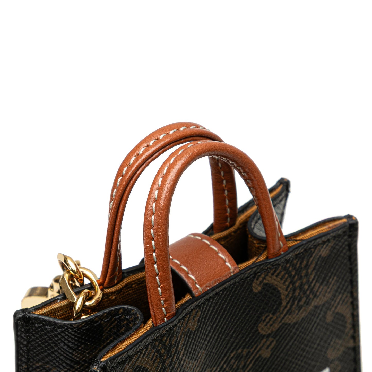 Celine – Ciondolo/Borsa Mini Triomphe in Tela Rivestita – Marrone (2021) - Etoilux