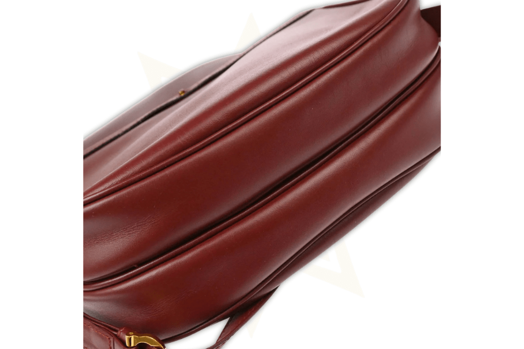 Cartier – Must de Cartier Saddle Bag in pelle bordeaux (Vintage Made in Italy) - Etoilux