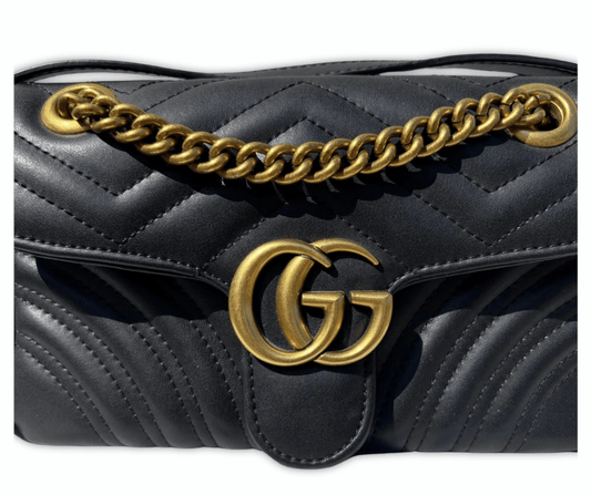 Gucci GG Marmont Mini Bag in Pelle Matelassé Nera – Pre - owned - Etoilux