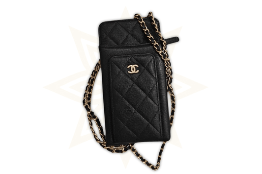 Chanel Mini Pouch in pelle Caviar nera - Etoilux