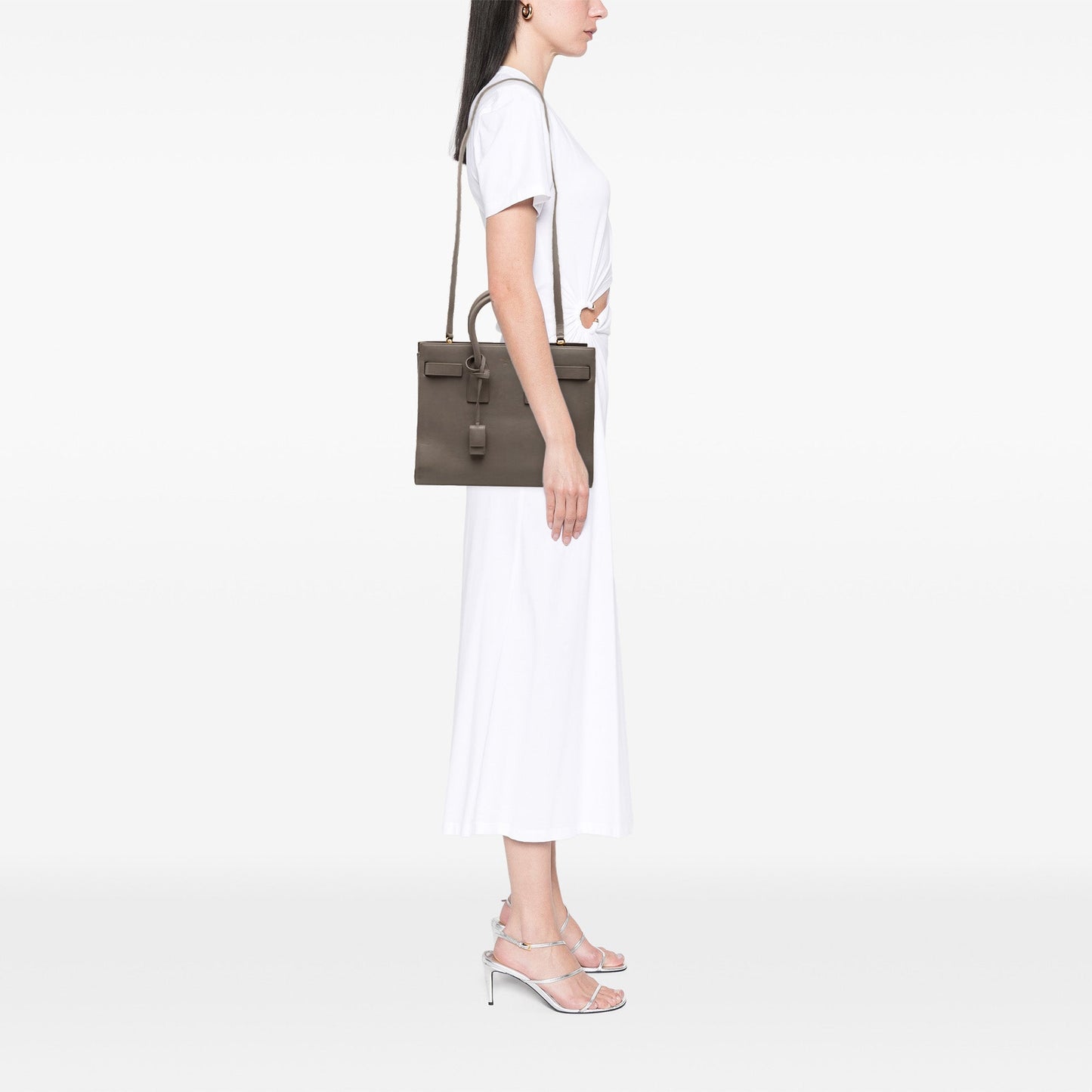Saint Laurent – Sac De Jour Piccola in pelle di vitello marrone - Etoilux