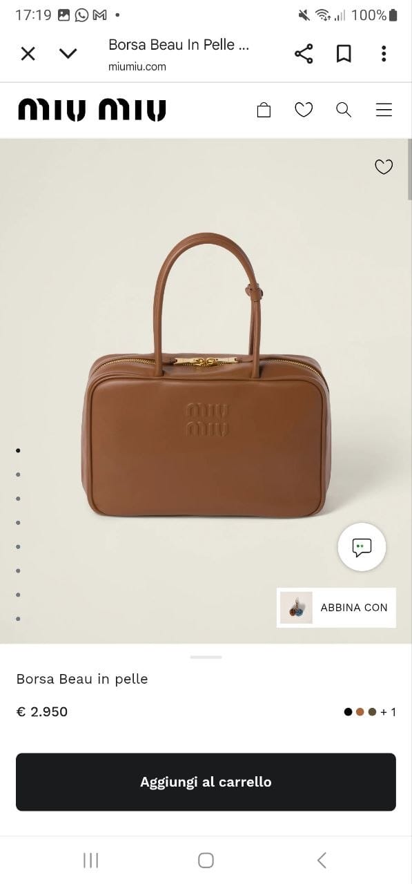 Miu Miu – Beau Large in nappa - Etoilux