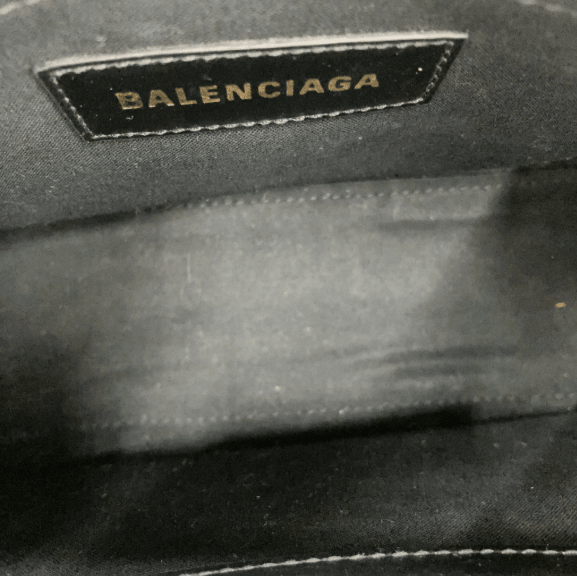 Balenciaga Hardware Small Tote Canvas Rigato Ecru/Nero - Etoilux