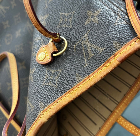 Louis Vuitton Neverfull MM Tela Monogram Marrone – Vintage - Etoilux
