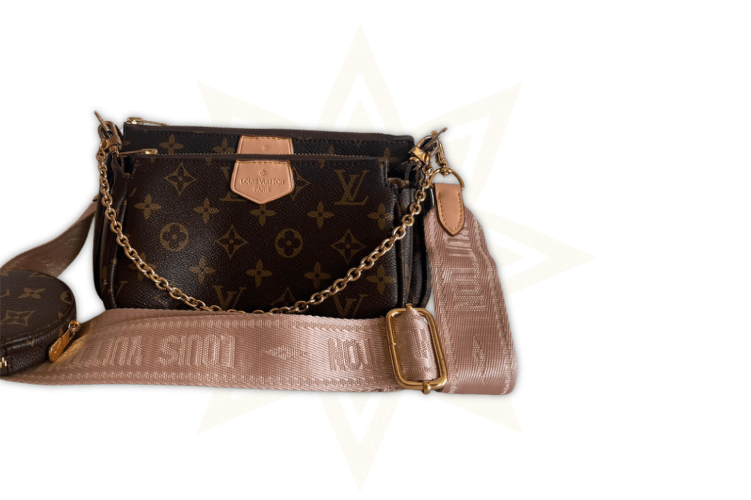 Louis Vuitton Multi Pochette Accessoires in Tela Monogram con Tracolla Rosa - Etoilux