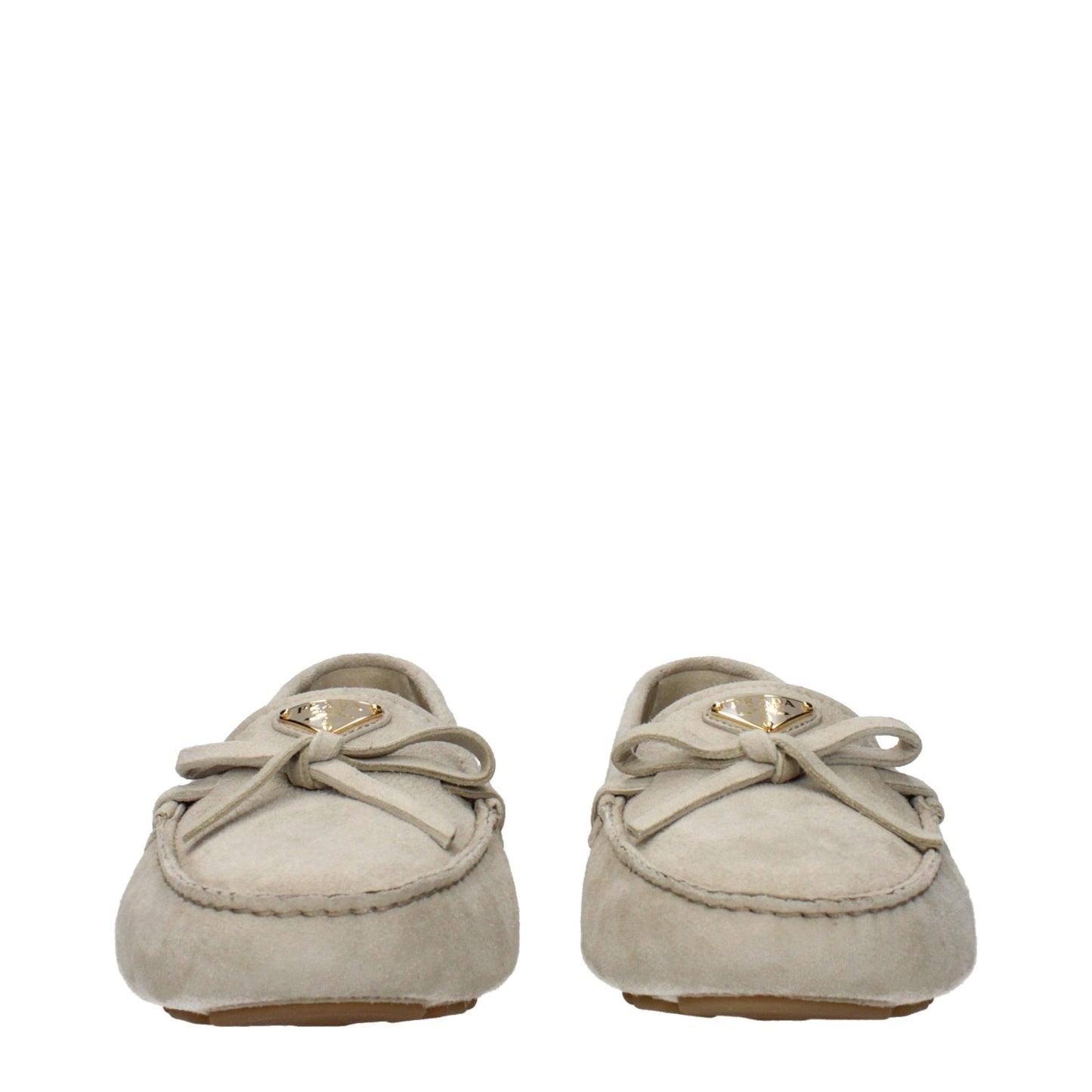 Prada – Mocassini Donna in Camoscio Grigio Pomice - Etoilux