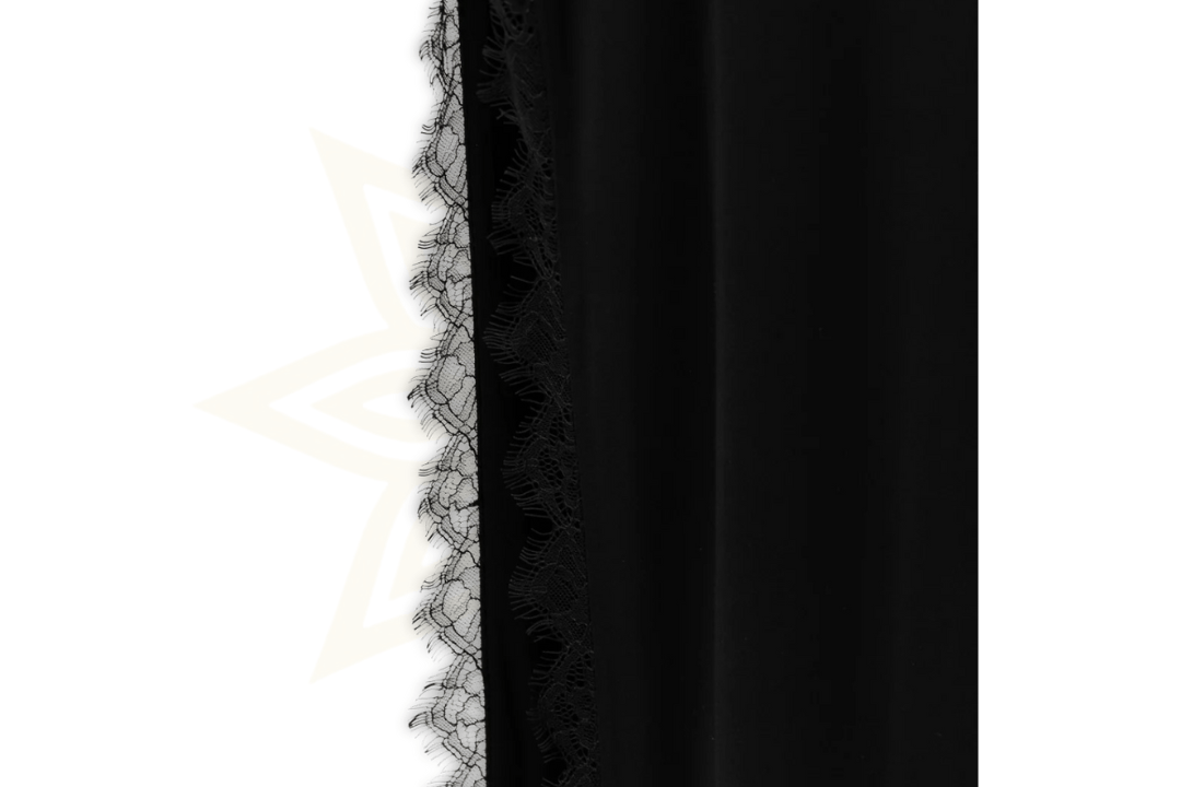Retrofeta Abito in viscosa nera - Etoilux