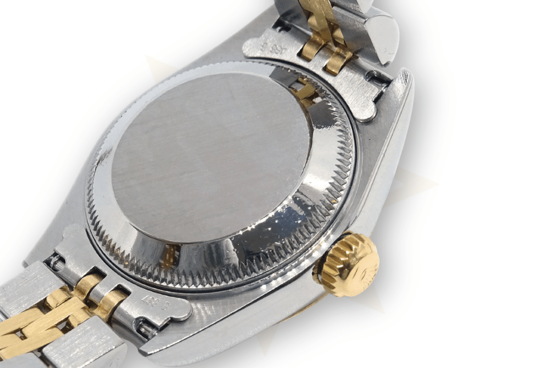 Rolex Lady - Datejust 69173NGR – Acciaio/Oro 18K, Quadrante Madreperla con Rubini (1996) - Etoilux