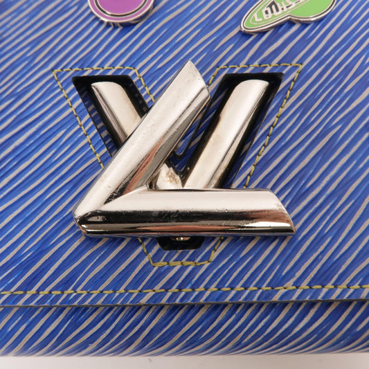 Louis Vuitton Twist Chain Wallet Epi Denim con Spille – Edizione Limitata 2017 – 19 cm - Etoilux
