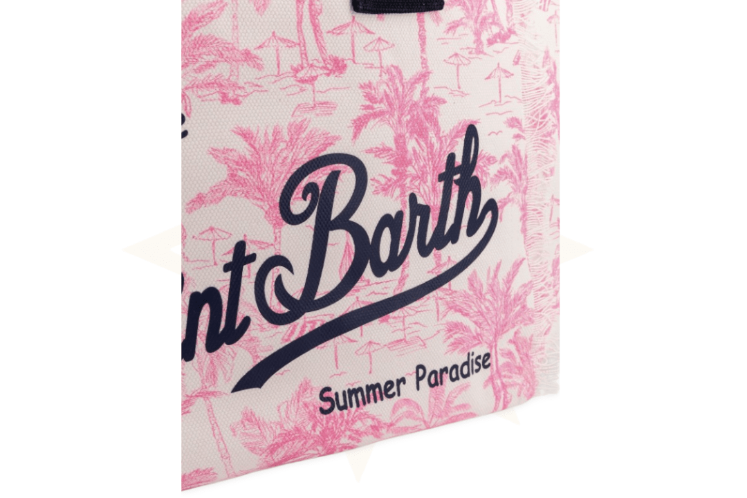 Borsa shopper MC2 Saint Barth “Summer Paradise” – limited edition pink toile - Etoilux