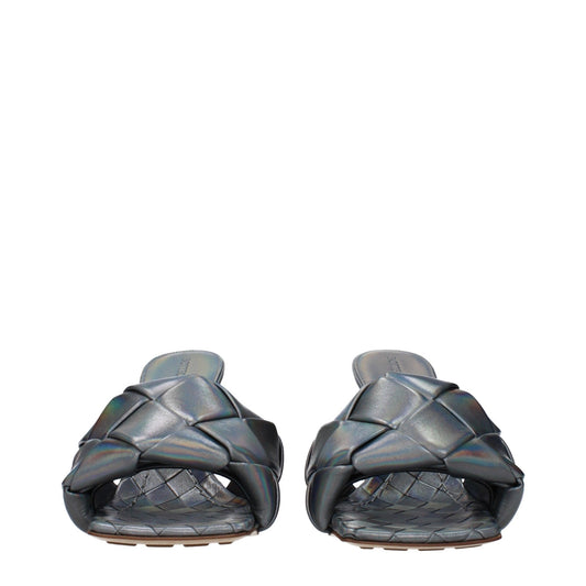Bottega Veneta Lido Sandals in Pelle Iridescente - Etoilux