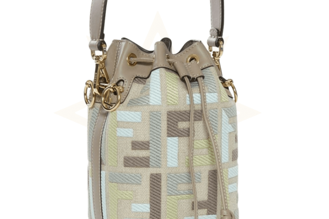 Fendi Mon Tresor Mini Bucket Bag in Tessuto FF Multicolor - Etoilux