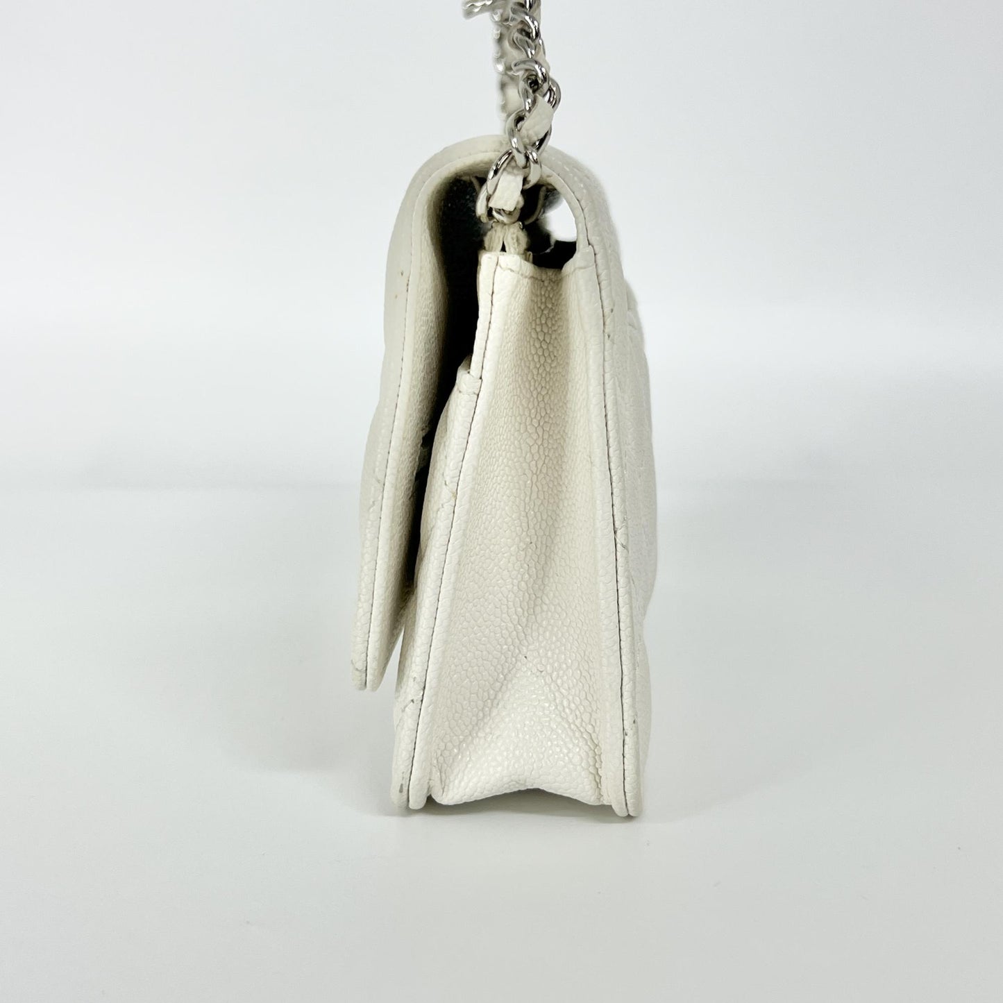 Chanel Wallet on Chain WOC – Caviar Bianco · 20 cm - Etoilux