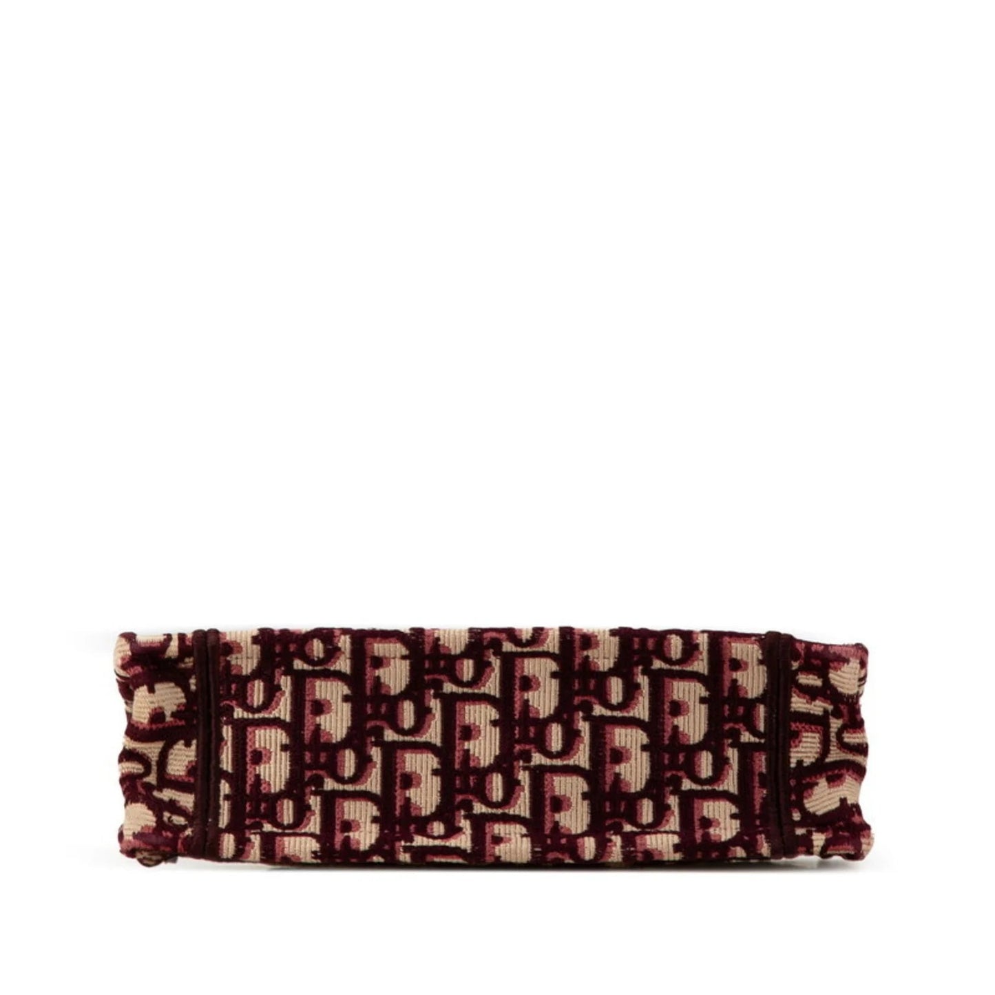 Christian Dior Borsa a mano Christian Dior Dior Lady Oblique Embroidery Mini Book Tote Bag Borsa a mano in tela rosso vino beige da donna - Etoilux