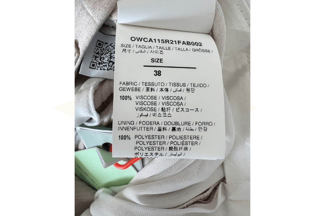 Off - White Pantaloni eleganti a gamba dritta in raso a coste rosa chiaro Off - White, taglia IT 38 (UK 6) - Etoilux