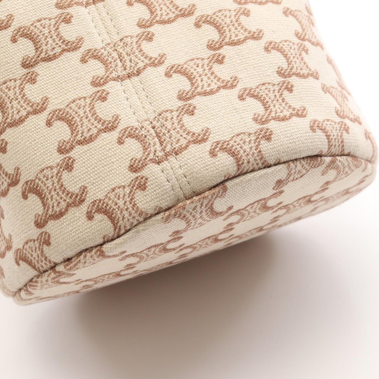 Celine Teen Drawstring Triomphe Canvas & Pelle Tan – 14,5 cm - Etoilux