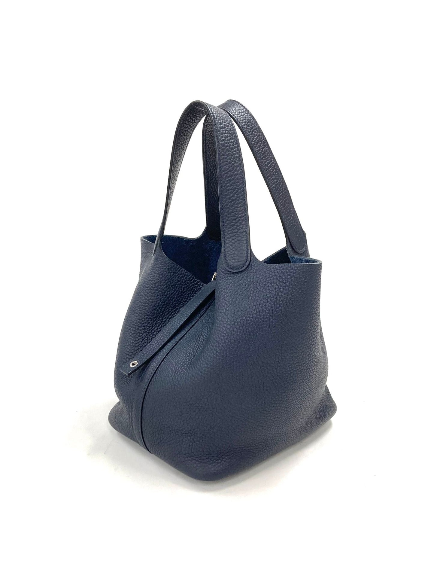 Hermès – Picotin Lock 22 MM – Taurillon Clémence Bleu Saphir – PHW – Y Stamp - Etoilux