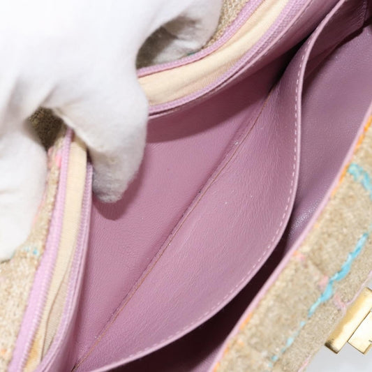 Chanel Chocolate Bar 2.55 in Tweed Multicolore – Beige/Rosa - Etoilux