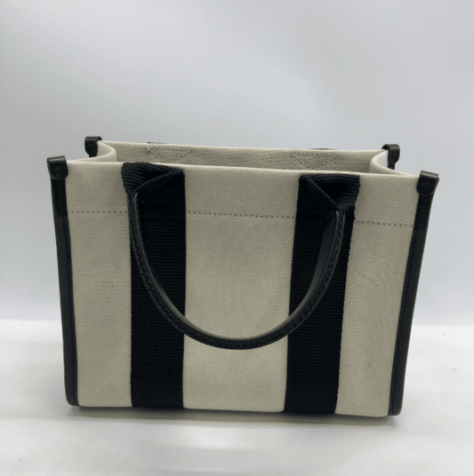 Balenciaga Hardware Small Tote Canvas Rigato Ecru/Nero - Etoilux