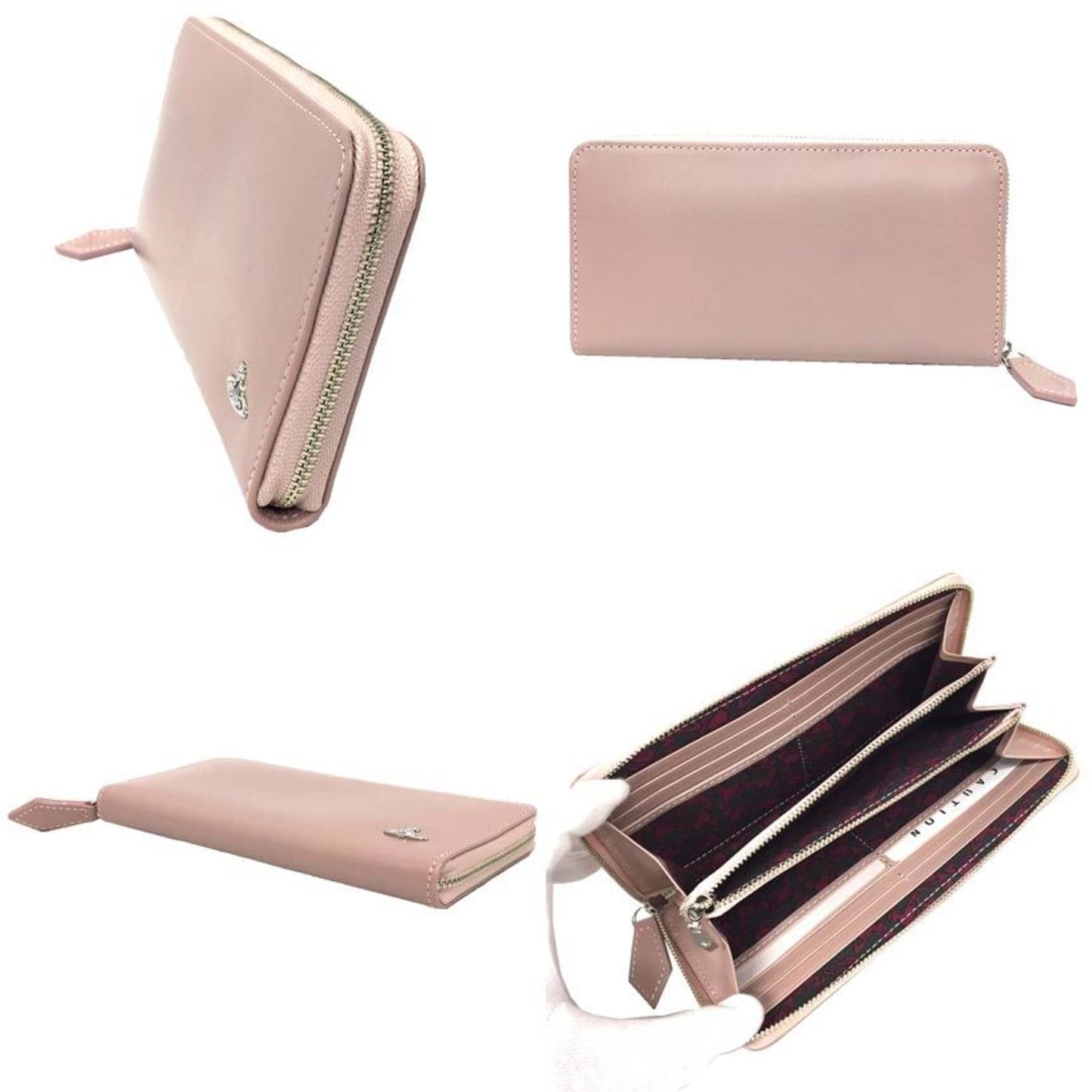 Vivienne Westwood – Portafoglio in Pelle Rosa – Long Zip Wallet - Etoilux