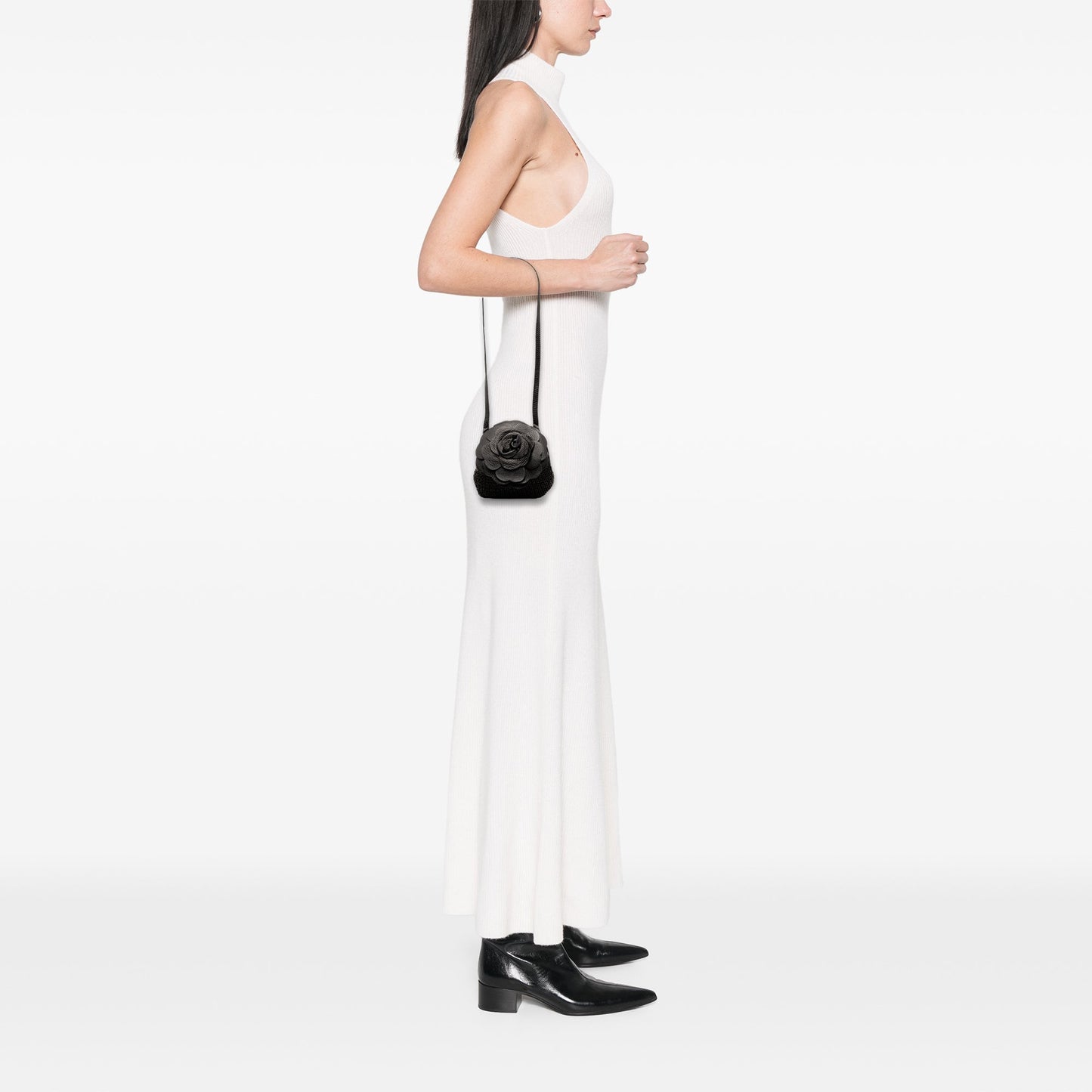 Bottega Veneta – Borsa a tracolla in pelle intrecciata con motivo floreale – Vintage - Etoilux