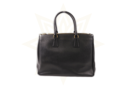 Prada Galleria Medium in Saffiano Nero con finiture dorate - Etoilux
