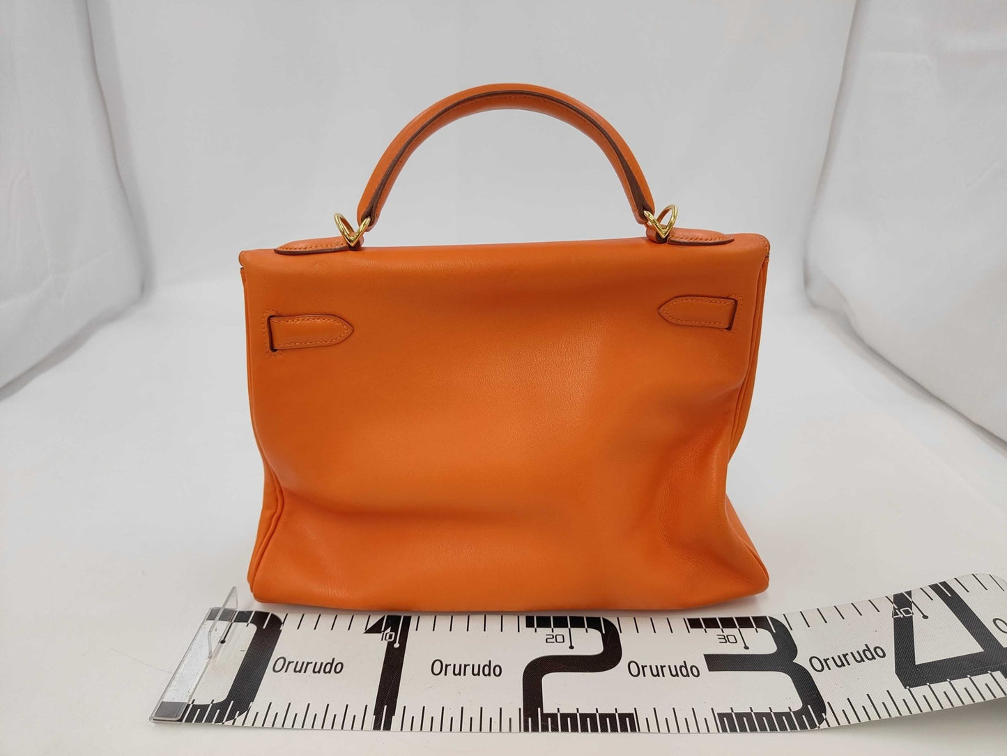 Hermès Kelly 32 Retourné Pelle Gulliver Arancione GHW 2000 – 32 cm - Etoilux